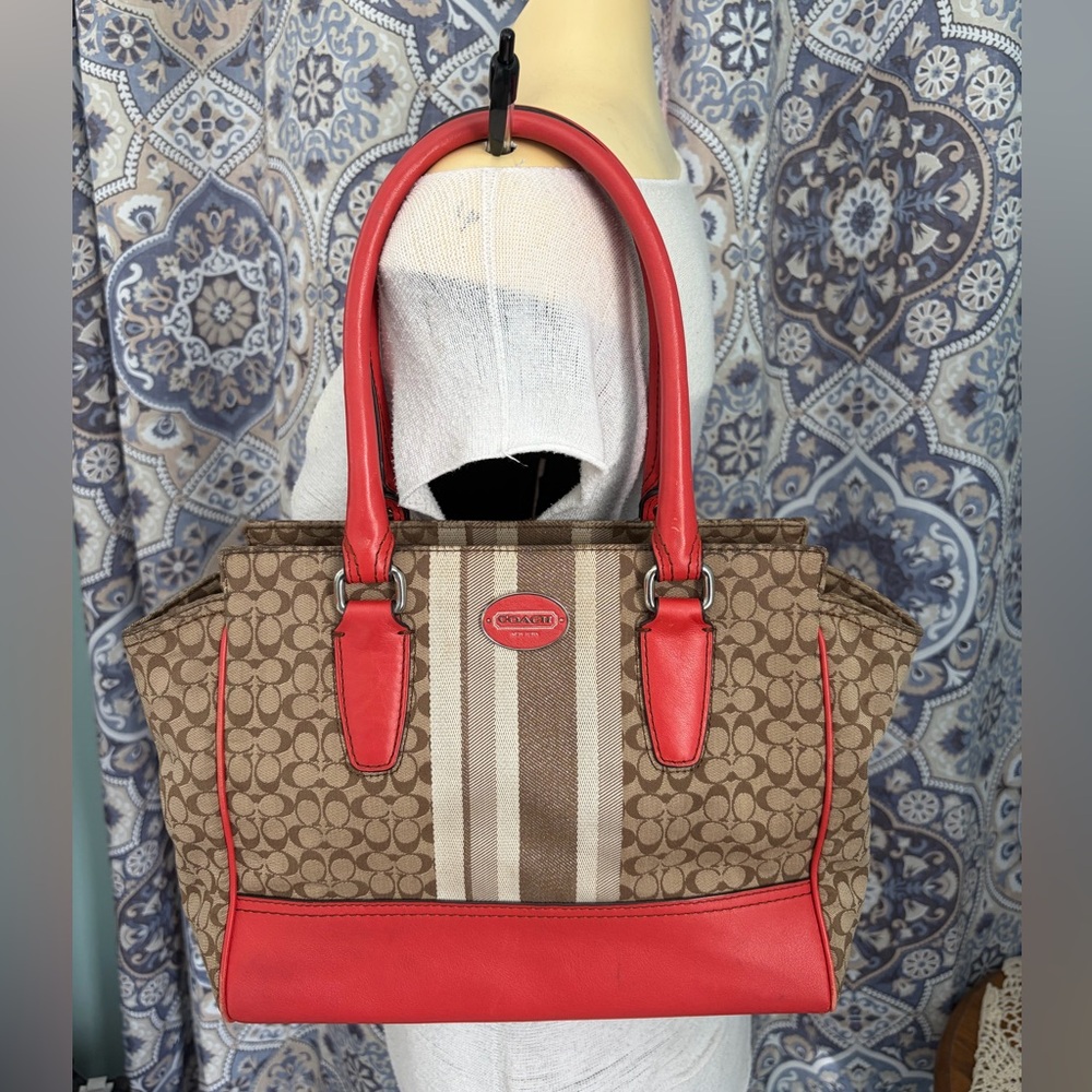 Coach Legacy Signature Stripe Candace Carryall Tote - 19915